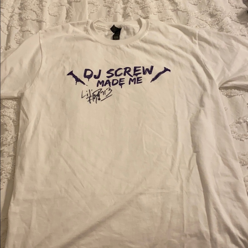 DJ Screw t-shirt signed by lil Flip